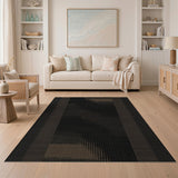 Brown and Tan Pixelated Geometric Brown Tan Area Rug
