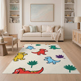 Colorful Dinosaur Kids Area Rug