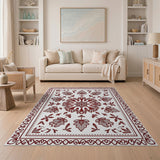 Intricate Red Floral Persian Area Rug