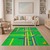 Kids City Street Roads Play Rug