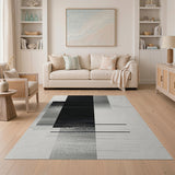 Bold Black White Geometric No. 3 Area Rug
