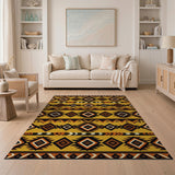 Vibrant Southwestern Geometric Diamond Rug