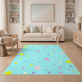Blue Sprinkle Confetti Kids Area Rug