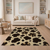 Brown Cowhide Print Area Rug