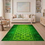 Emerald Shamrock Green Area Rug