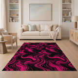 Pink Swirl Abstract No. 3 Area Rug
