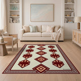 Terracotta Diamond Geometric Area Rug