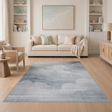 Dreamy Cloud Layers Grey Area Rug