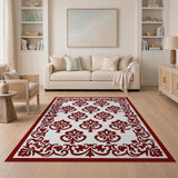 Ornate Red Persian Motif Area Rug