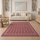 Red Maple Leaf Heritage Tribal Area Rug