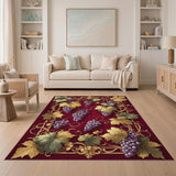 Red Grape Cluster Fruit Area Rug