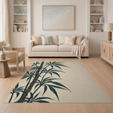 Teal Bamboo Grove Area Rug