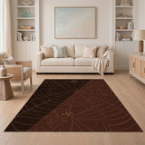 Golden Spider Web Area Rug