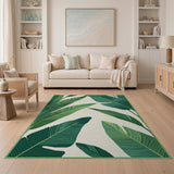 Lush Green Banana Leaf Area Rug