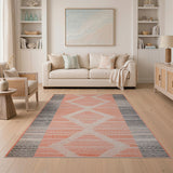 Bold Orange Diamond Southwestern Area Rug