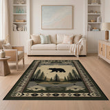 Black Bear Forest Southwestern Area Rug