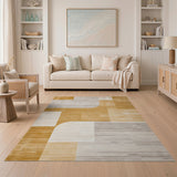 Beige and Neutral Beige Neutral Geometric Modern Area Rug