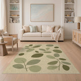 Green Leaf Botanical Area Rug