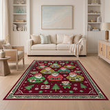 Festive Gnomes with Gifts Christmas Area Rug