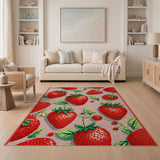 Fruit Pattern Strawberry Fruit Pattern Area Rug