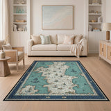 Vintage Nautical Map Area Rug