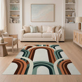Stacked Arch Geometric Multi-Color Area Rug