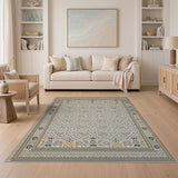 Grey Moroccan Lattice Geometric Area Rug