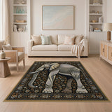 Majestic Tribal Elephant Area Rug