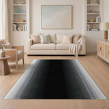 Geometric Modern Black and White Black White Halftone Gradient Area Rug