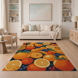 Vibrant Citrus Fruit Medley Area Rug