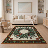 Southwestern Succulent Wreath Area Rug
