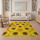 Vibrant Sunflower Yellow Area Rug