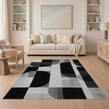 Modern Geometric Black White No. 15 Area Rug