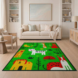 Cartoon Safari Animals Kids Play Rug