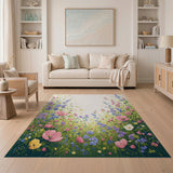 Wildflower Meadow Floral Area Rug