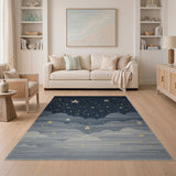 Starry Night Sky Blue Area Rug