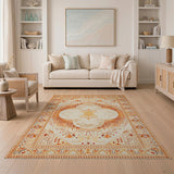 Terracotta Triple Moon Southwestern Area Rug