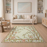 Vintage Pink Blossom Cream Area Rug