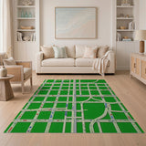 Retro Pixel City Highway Traffic Rug