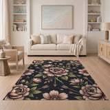 Pink Peony Arrow Boho Area Rug