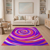Swirling Multi-Color Vortex Area Rug