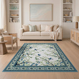 Blue Birds Branches Persian Area Rug