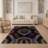 Vibrant Rainbow Dancers Area Rug