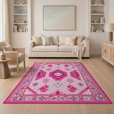 Vibrant Pink Heritage Tribal Heritage Tribal Area Rug