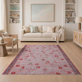 Whimsical Cherry Scatter Pink Area Rug