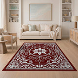 Intricate Red Persian Floral Area Rug
