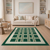 Classic Green Plaid Area Rug