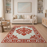 Traditional Persian Elegant Red Persian Floral Medallion Rug