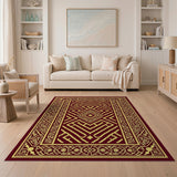 Gold Geometric Persian Area Rug
