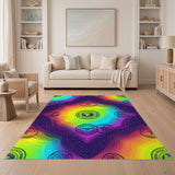 Pride Rainbow Geometric Area Rug